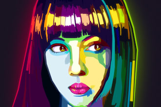 turn your photo into professional wpap portrait,