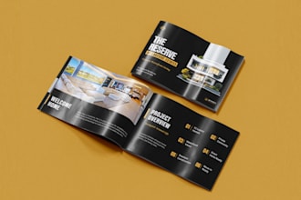 design a professional real estate magazine, property brochure and booklet