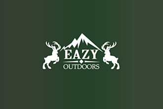 design perfect outdoors hunting and fishing logo