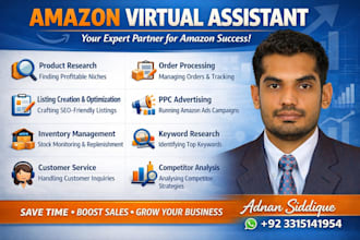 virtual assistant expert, ecommerce, amazon, PPC expert,product,listing, SEO