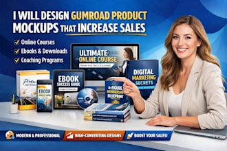 design modern gumroad product preview images course mockups that increase sales