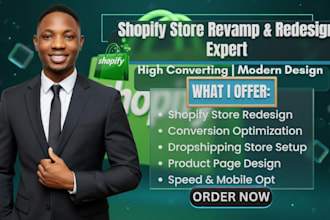 design redesign revamp or clone shopify store for high conversion