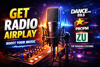 promote your music with radio airplay on dance fm, profm, radio zu romania