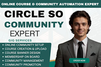 setup cirecle so community circle so management circle so online course