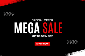 design an eye catching sale poster for your shop