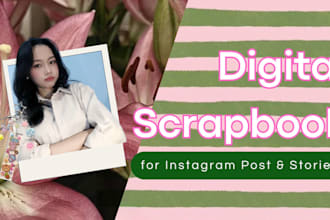 create digital scrapbook for your instagram post or story