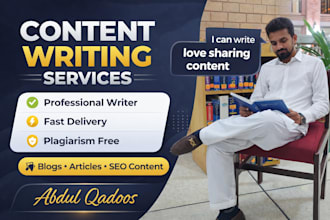 write professional content on any topic with fast delivery