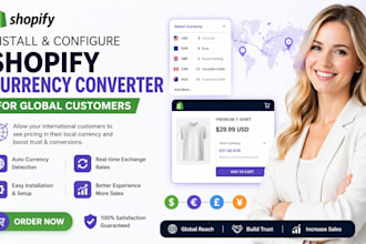 install configure shopify currency converter for global customers