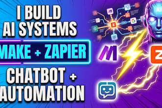 do make automation, zapier integration and chatbot development