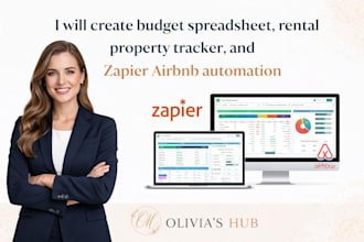 create budget spreadsheet, rental property tracker and zapier airbnb automation