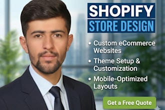 build shopify store,  website design, shopify redesign as shopify expert