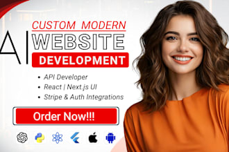 do ai website, ai app chatbot saas,, llm ai software as full stack web developer