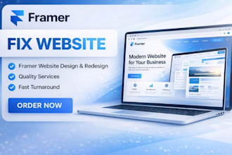 fix framer website, develop framer website, framer website design, framer expert