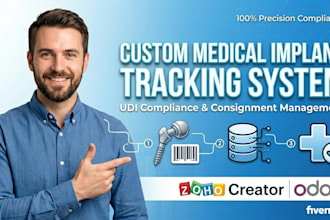 build an automated medical implant tracking system in zoho or odoo inventory fix