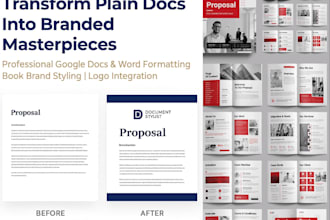 design branded word documents, google docs, ebooks and business files