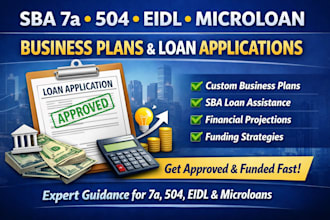 write sba 7a 504 eidl microloan business plan loan application