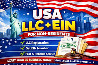 register USA llc and get ein for non residents fast