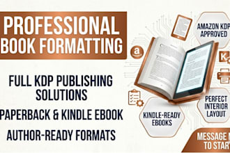 professional book formatting for amazon KDP, kindle, and paperback