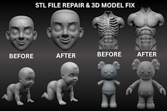 professionally repair stl file edit redesign prepare for 3d printing