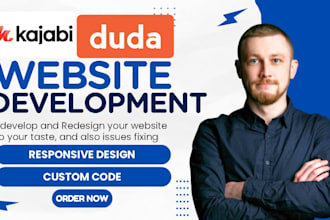 fix duda website, redesign duda website, dynamic webpage design, kajabi website