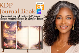 do low content journal design, kdp journal design, notebook and planner design