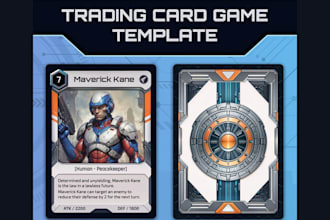 do custom trading card game sport tcg playing card board game card template art