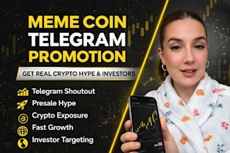 promote your meme coin telegram for presale hype and crypto investors