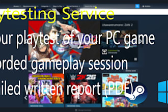 playtest your game and record a video for you