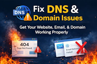 fix dns, domain, mx, spf, dkim and hosting issues