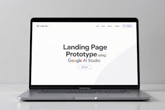 design a landing page prototype using google ai studio