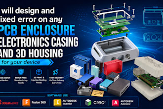 design pcb enclosure electronics casing and 3d housing for your device