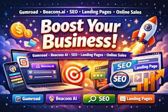 design gumroad store design beacons ai page seo landing page online sales
