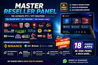 activate unlimited reseller panel, dream 4k, trex, lion ott, mega ott, strong 8k