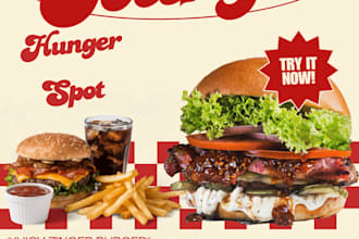 design an attractive food or sale poster for social media