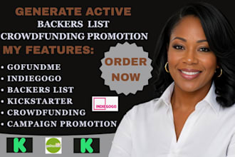 generate active backers list for crowdfunding campaign on kickstarter gofundme