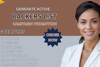 generate active backers list for crowdfunding campaign on kickstarter gofundme