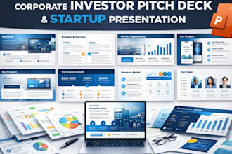 design corporate standard investor pitch deck andstartup powerpoint presentation