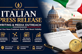 premium italian press release writing and media outreach service