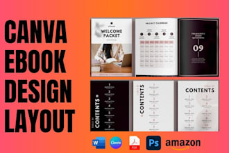 canva ebook design canva worksheet canva journal design planner, canva cookbook