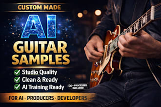 record studio quality guitar samples for ai training