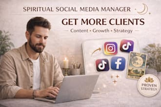 be your spiritual, wellness social media marketing manager and content creation
