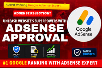 setup google adsense, fix adsense rejection, audit and optimize adsense, bug fix