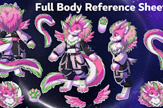 draw furry reference sheet, fursona, furry oc, anthro character design