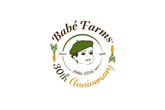 do anniversary logo for farm that grows gourmet vegetables