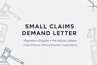draft small claims payment demand letter dispute letter court legal notice