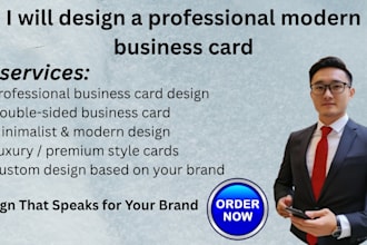 create modern and unique business card design