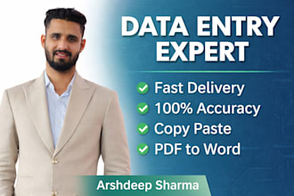 do fast and accurate data entry work, tying work