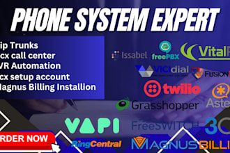 setup vicidial, twilio, 3cx, freepbx, fusionpbx, voip, ringcentral, asterisk