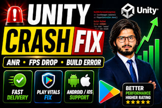 fix unity anr, crashes, fps drops and build errors