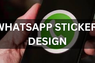 design whatsapp sticker, animated sticker, and GIF
